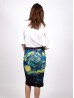 Impressionist Starry Night Print Stretchy Skirt